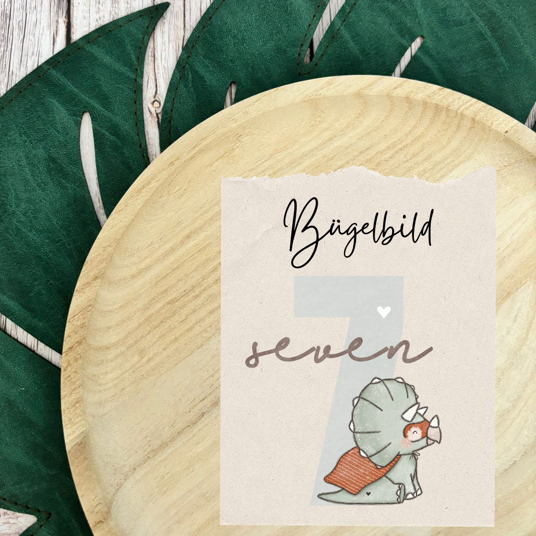 Bügelbild Geburtstagszahlen Tiere