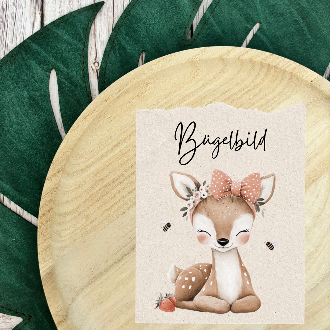 Bügelbild Erdbeerreh