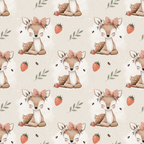 French Terry Erdbeerreh