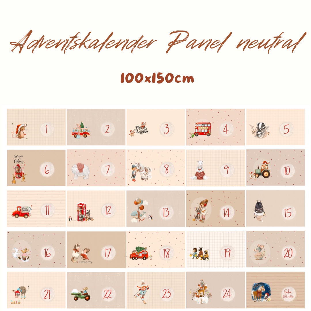 Panel Adventskalender neutral