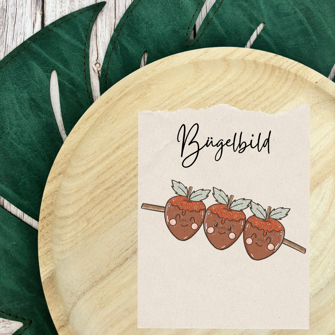 Bügelbild Schokoerdbeeren