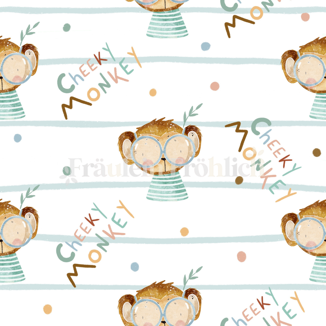 French Terry Cheeky Monkey 1Meter