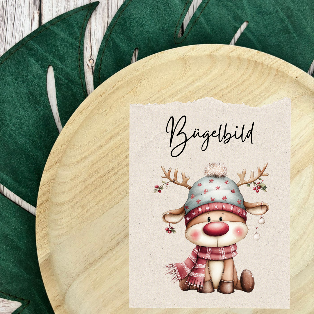 Bügelbild Rentier