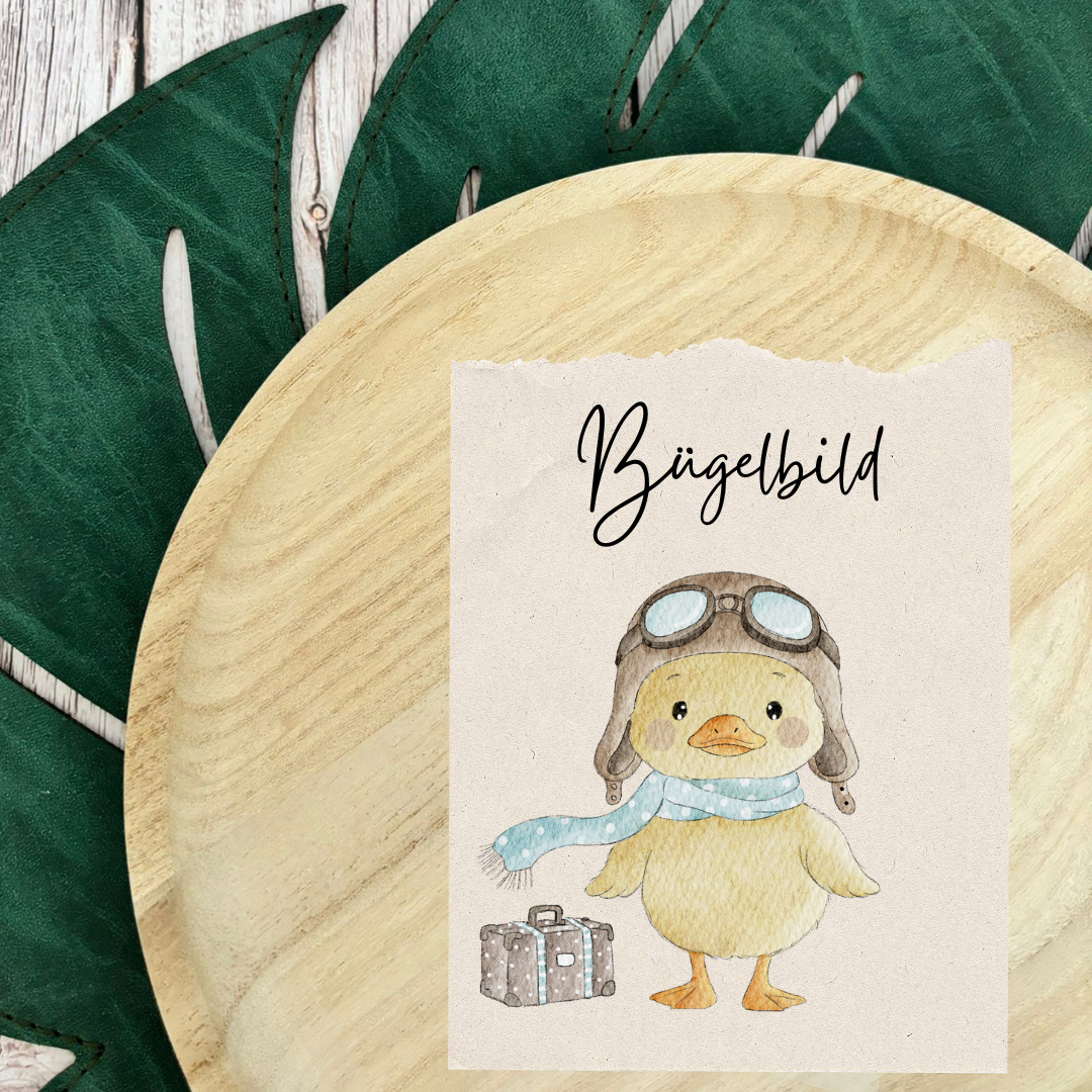 Bügelbild Flugente