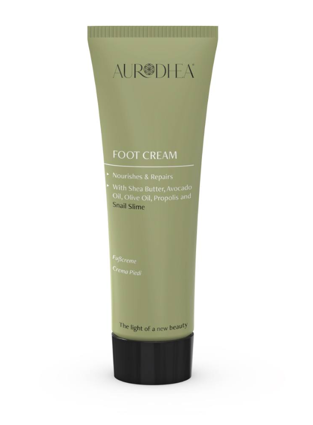 Fußcreme mit Schneckenschleim