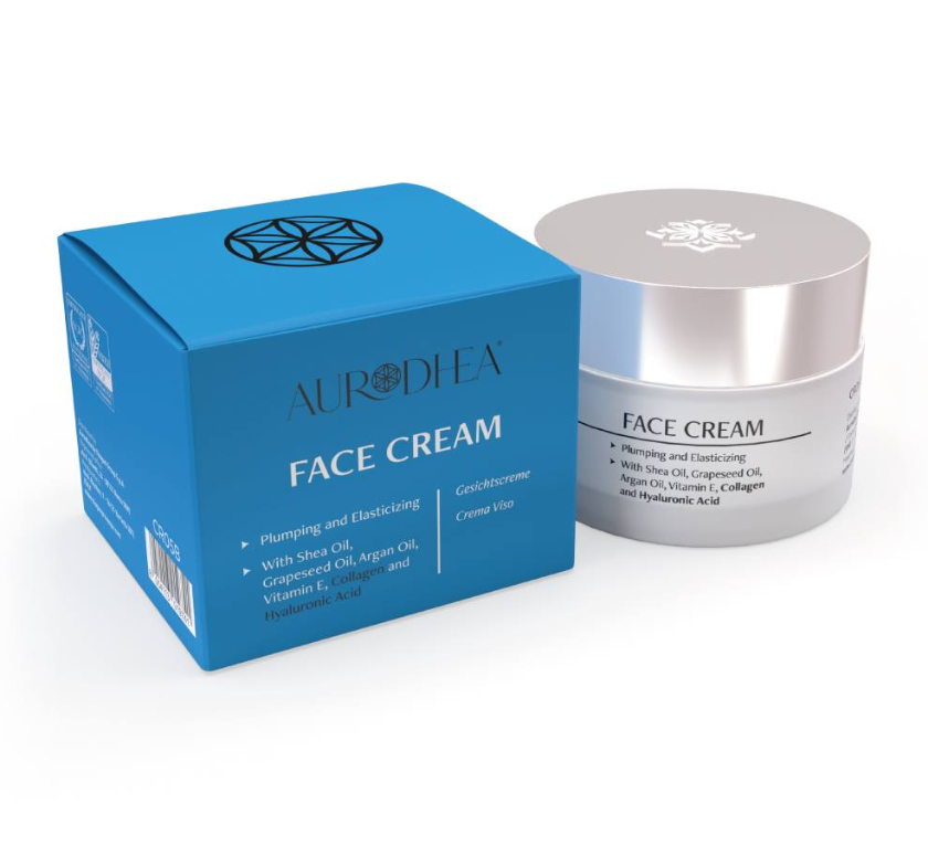 Gesichtscreme mit Kollagen und Hyaluronsäure
