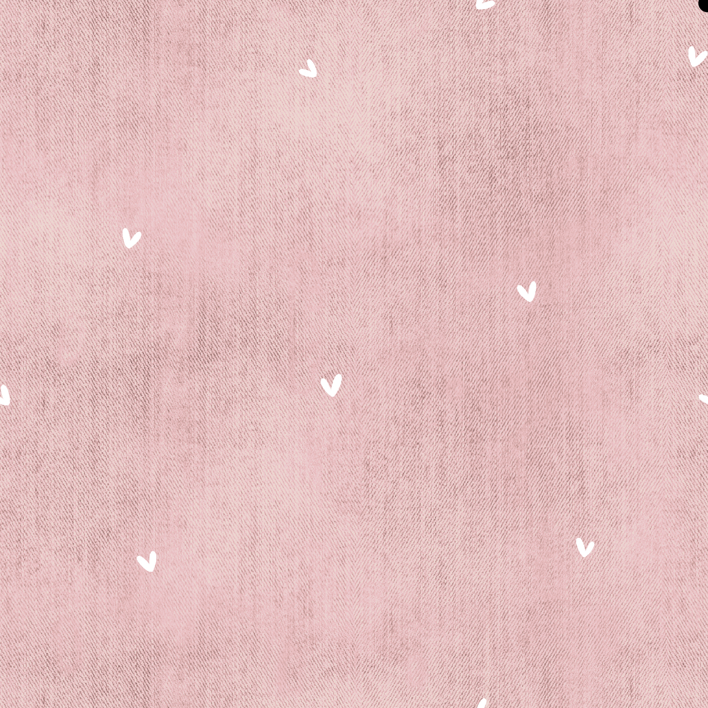 Vorbestellung | Denim Rosa mit Herzen | verschiedene Stoffarten