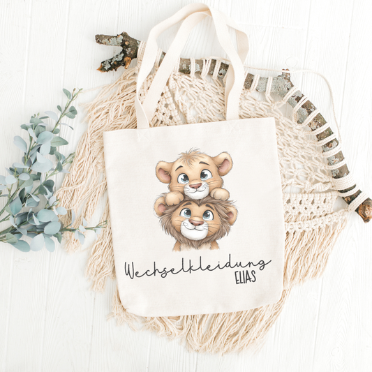 Beutel Wechselkleidung Löwenfamilie