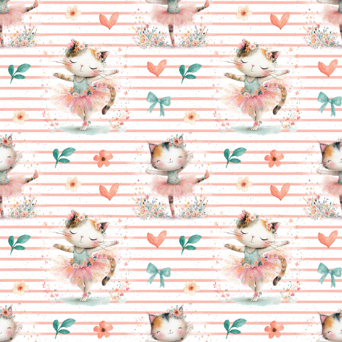 Bio Jersey- Katzenballett Streifen