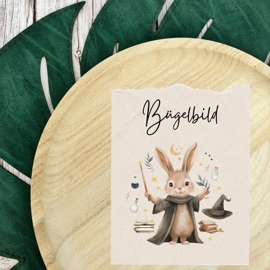 Bügelbild Zauberhase