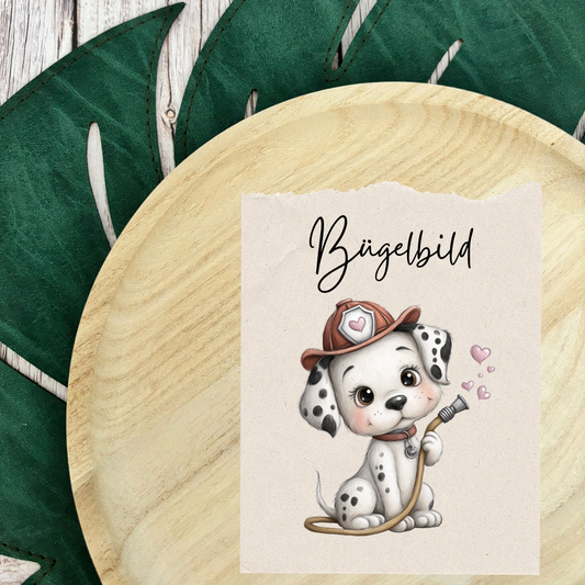 Bügelbild Feuerwehrhund