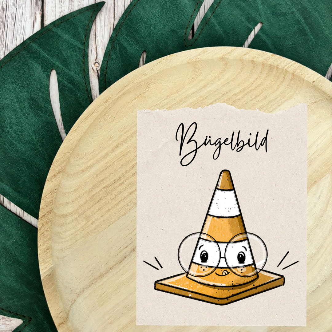 Bügelbild Verkehrshütchen