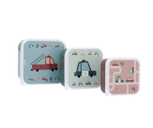 3 Lunchboxen mit Oldtimern