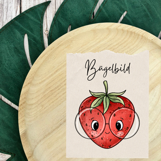 Bügelbild Erdbeere
