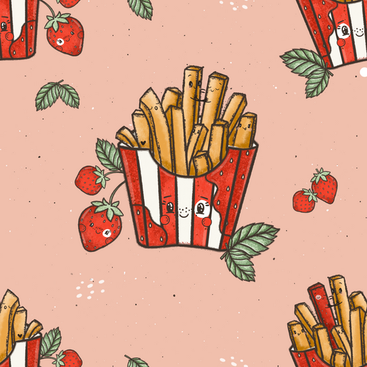 Vorbestellung | Erdbeerpommes |  verschiedene Stoffarten