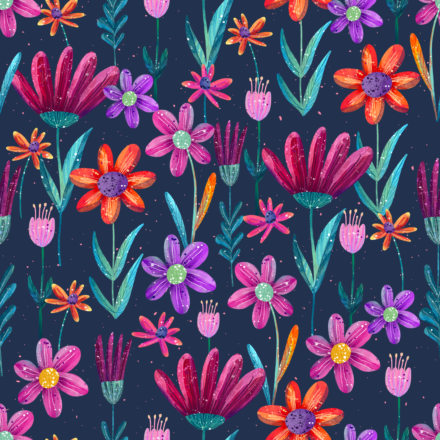 Vorbestellung Badelycra Aqua Flowers blue