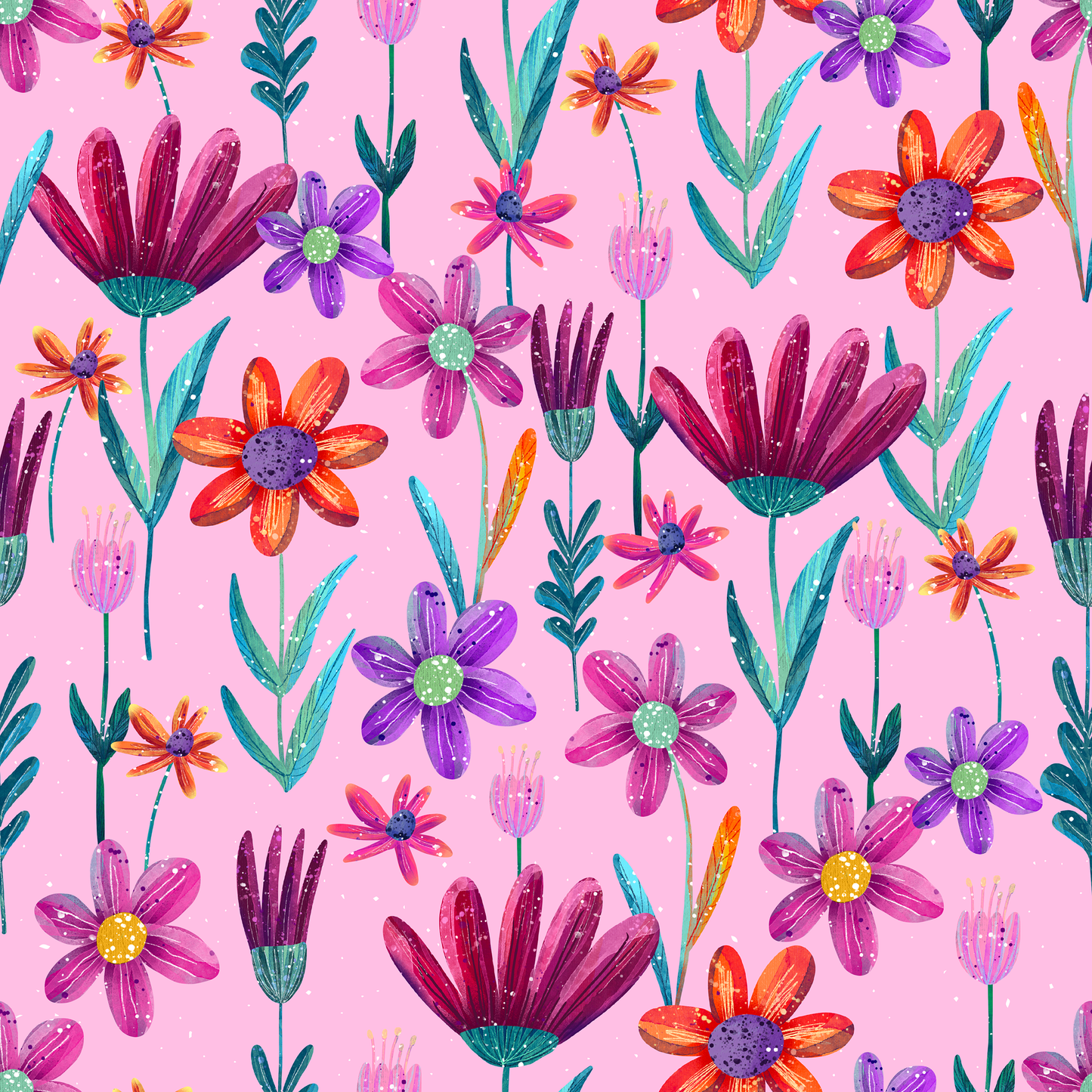Vorbestellung Badelycra Aqua Flowers pink